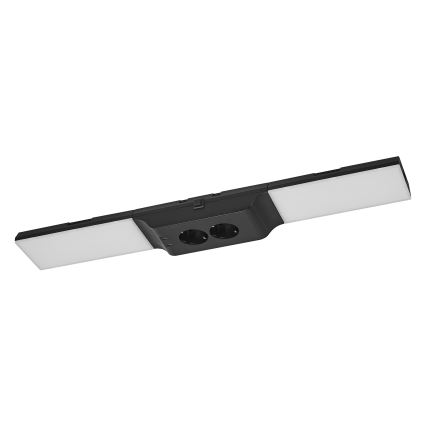Osram - LED Stmívatelné podlinkové svítidlo se zásuvkami UNDERCABINET LED/10W/230V 3000K 54,8 cm černá