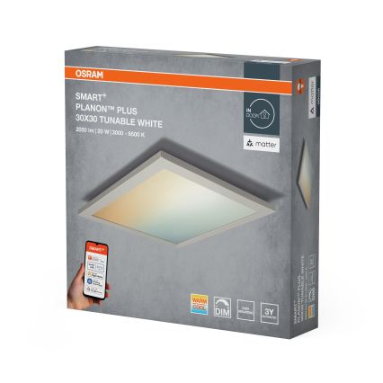 Osram - LED Stmívatelné stropní svítidlo SMART+ PLANON LED/20W/230V 3000-6500K 30x30 cm Wi-Fi