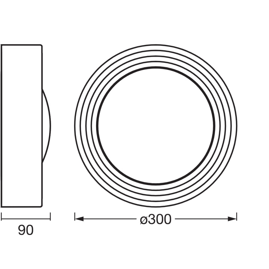 Osram - LED Stmívatelné stropní svítidlo ORBIS CONCRETE LED/13W/230V pr. 30 cm šedá/beton