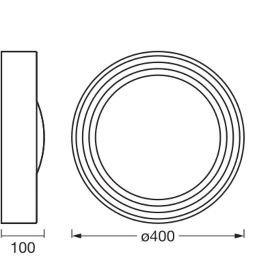 Osram - LED Stmívatelné stropní svítidlo ORBIS CONCRETE LED/18W/230V pr. 40 cm hnědá/beton