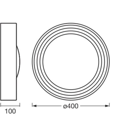 Osram - LED Stmívatelné stropní svítidlo ORBIS CONCRETE LED/18W/230V pr. 40 cm šedá/beton
