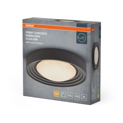 Osram - LED Stmívatelné stropní svítidlo ORBIS CONCRETE LED/24,5W/230V pr. 50 cm šedá/beton