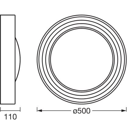 Osram - LED Stmívatelné stropní svítidlo ORBIS CONCRETE LED/24,5W/230V pr. 50 cm šedá/beton