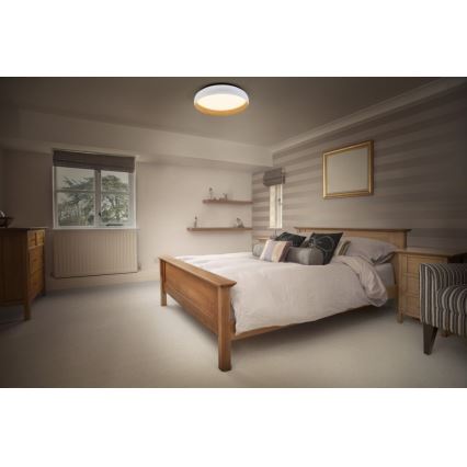 Osram - LED Stmívatelné stropní svítidlo ORBIS LIVIA LED/16W/230V pr. 30 cm bílá/hnědá