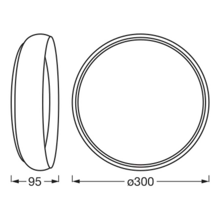 Osram - LED Stmívatelné stropní svítidlo ORBIS LIVIA LED/16W/230V pr. 30 cm bílá/hnědá