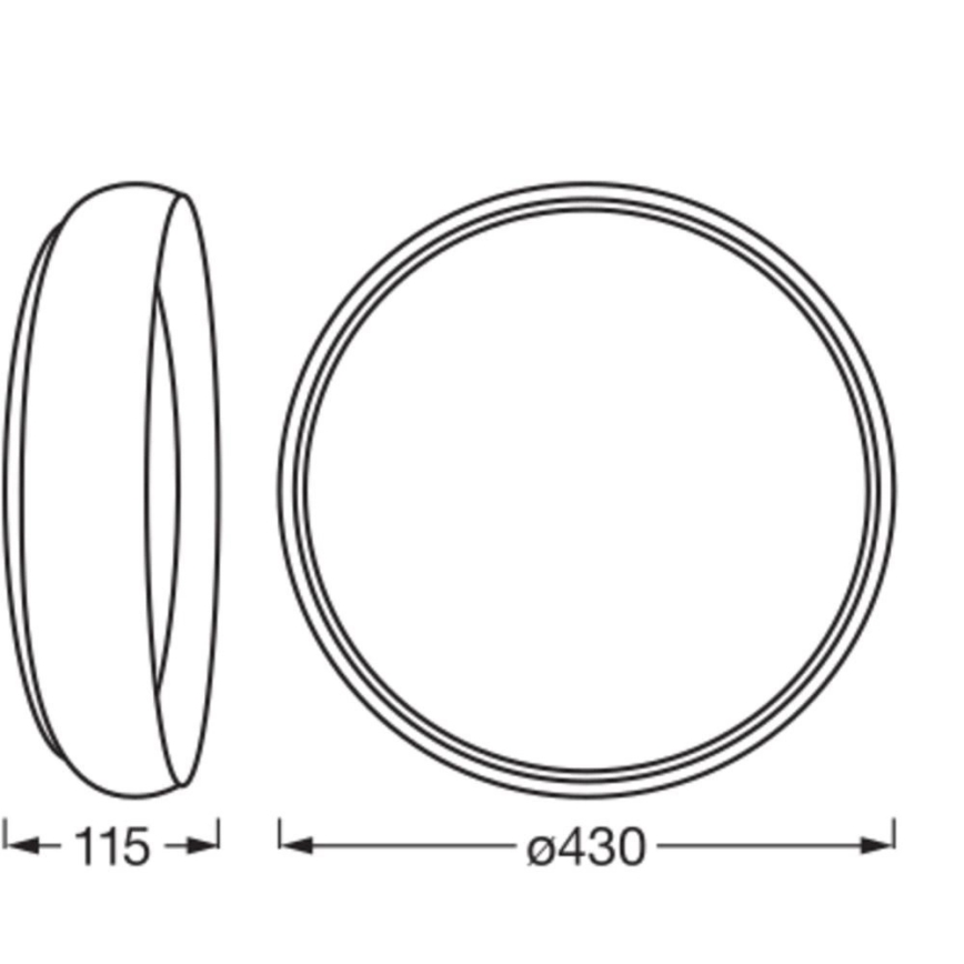 Osram - LED Stmívatelné stropní svítidlo ORBIS LIVIA LED/24W/230V pr. 43 cm černá/bílá
