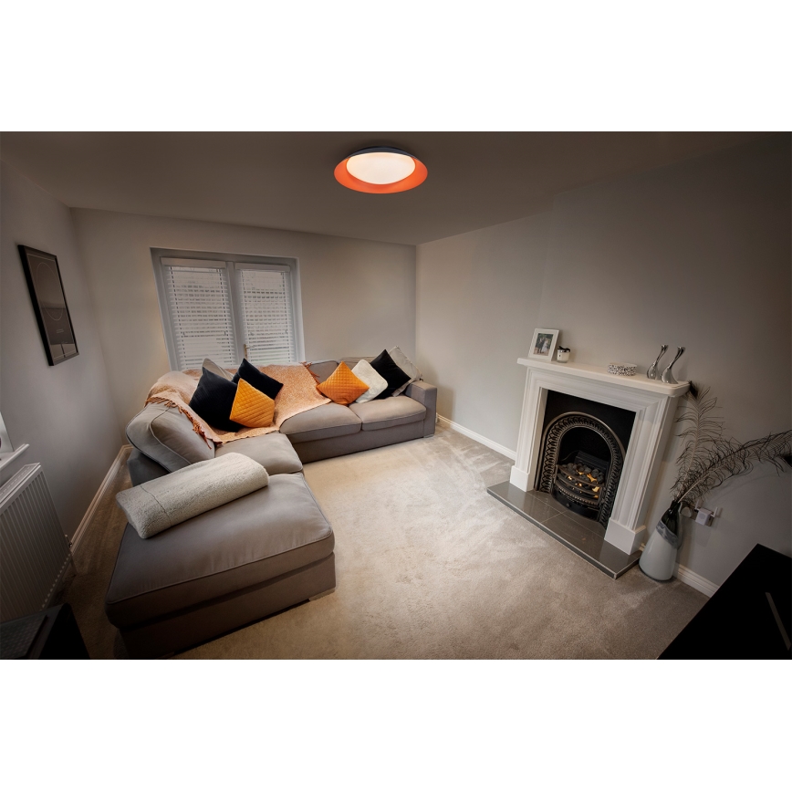 Osram - LED Stmívatelné stropní svítidlo ORBIS PLATE LED/19W/230V pr. 31 cm oranžová/černá