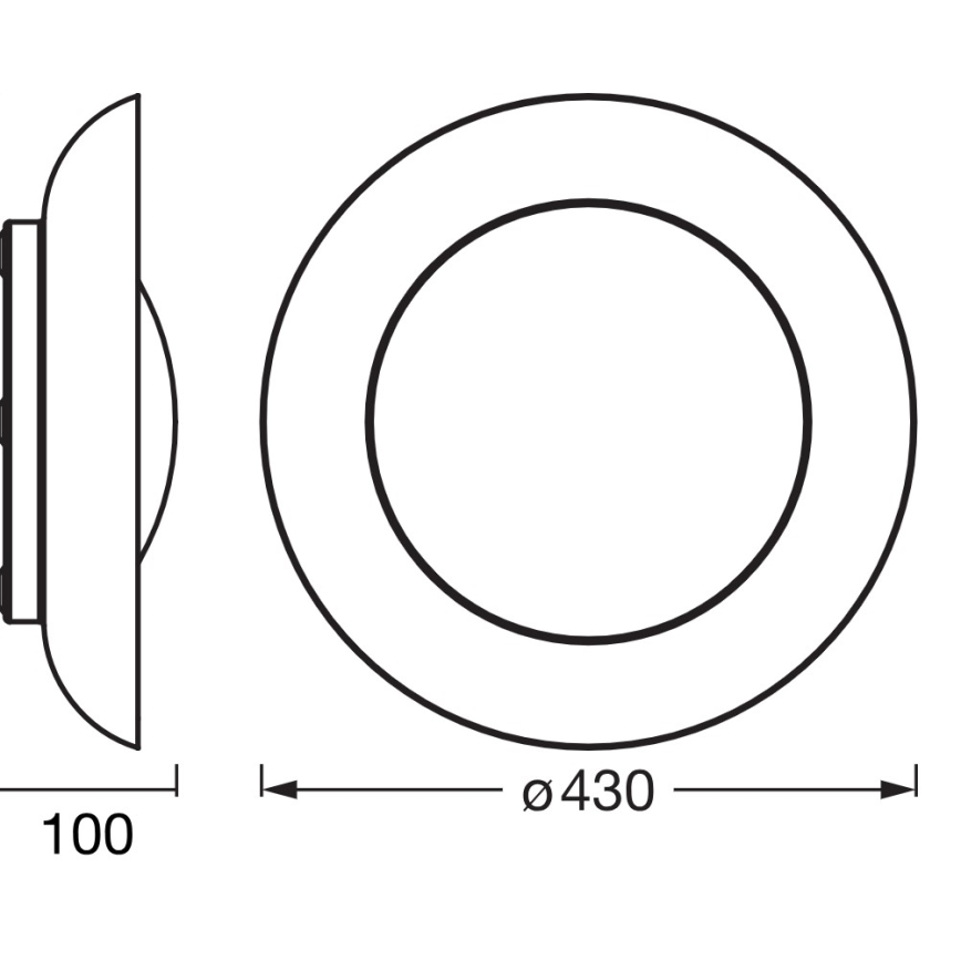 Osram - LED Stmívatelné stropní svítidlo ORBIS PLATE LED/35W/230V pr. 43 cm zelená/černá