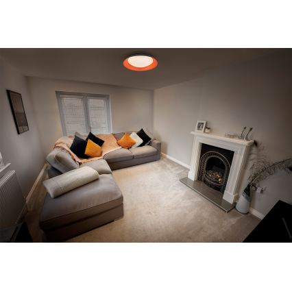 Osram - LED Stmívatelné stropní svítidlo ORBIS PLATE LED/45W/230V pr. 48 cm oranžová/černá