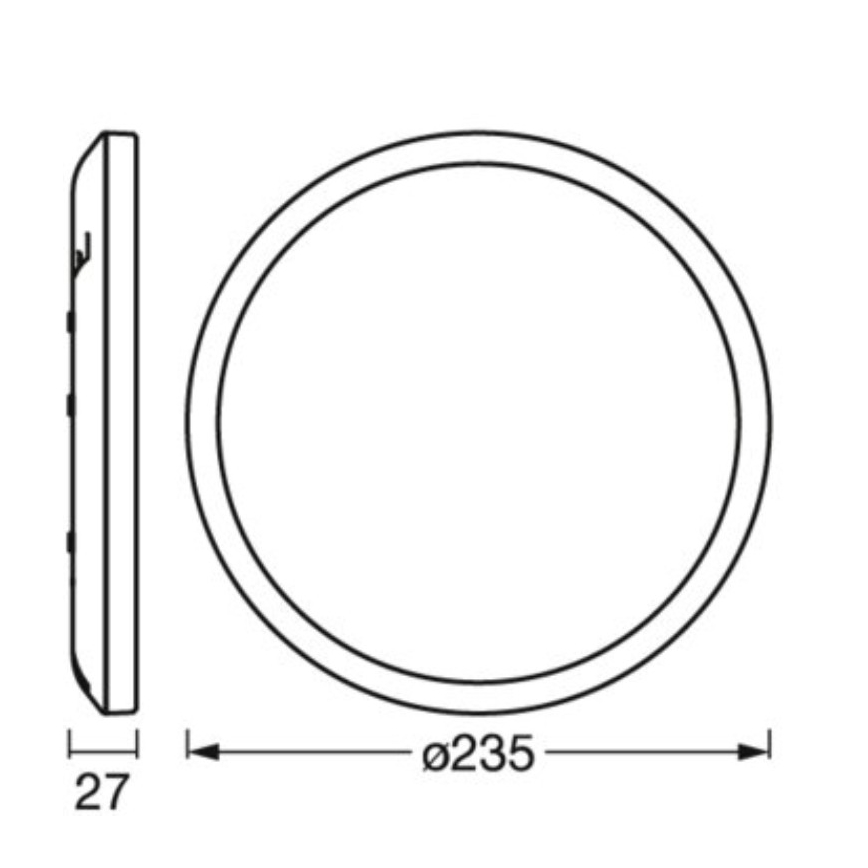 Osram - LED Stmívatelné stropní svítidlo ORBIS ULTRA SLIM LED/15W/230V 3000K pr. 23,5 cm černá