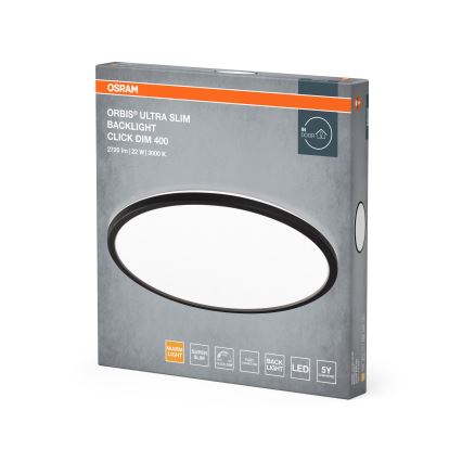 Osram - LED Stmívatelné stropní svítidlo ORBIS ULTRA SLIM LED/22W/230V 3000K pr. 40 cm černá
