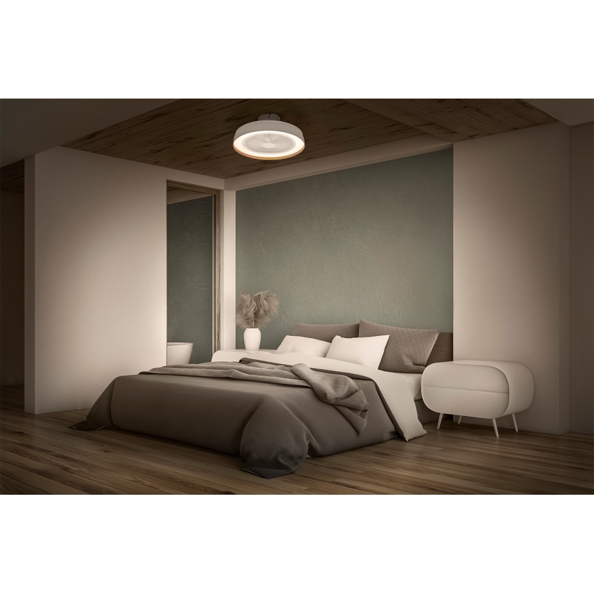 Osram - LED Stmívatelné stropní svítidlo s ventilátorem CEILING FAN LED/49W/230V 2700-6500K bílá/zlatá + dálkové ovládání