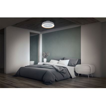 Osram - LED Stmívatelné stropní svítidlo s ventilátorem CEILING FAN LED/49W/230V 2700-6500K bílá/zlatá + dálkové ovládání