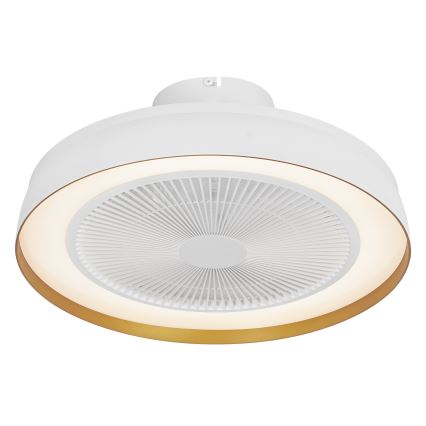 Osram - LED Stmívatelné stropní svítidlo s ventilátorem CEILING FAN LED/49W/230V 2700-6500K bílá/zlatá + dálkové ovládání