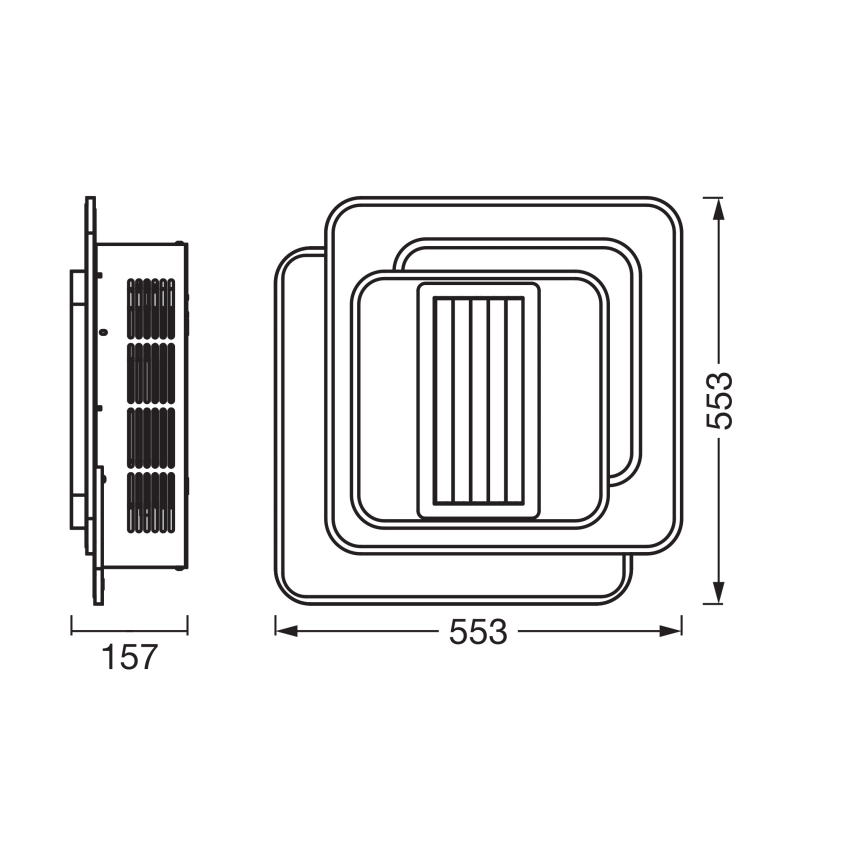Osram - LED Stmívatelné stropní svítidlo s ventilátorem CEILING FAN LED/55W/230V 3000-6500K bílá + dálkové ovládání