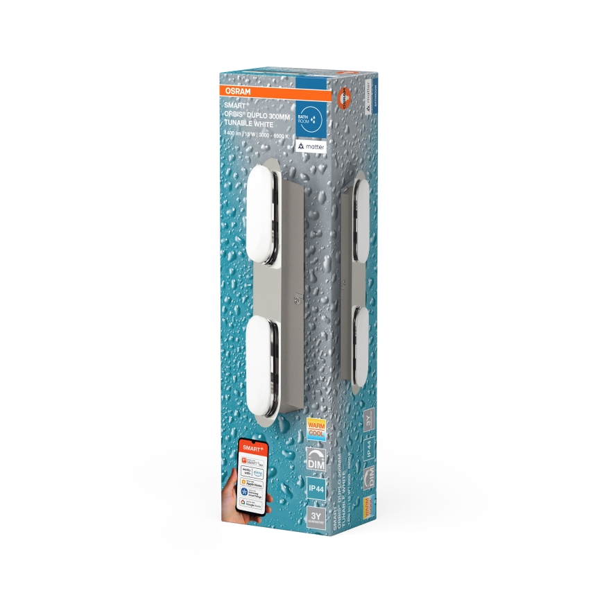 Osram - LED Stmívatelné koupelnové nástěnné svítidlo SMART+ DUPLO LED/15W/230V 3000-6500K IP44 Wi-Fi