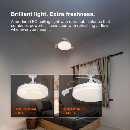 Osram - LED Stmívatelné stropní svítidlo s ventilátorem LEVECHE LED/36W/230V 3000/4000/6500K + dálkové ovládání