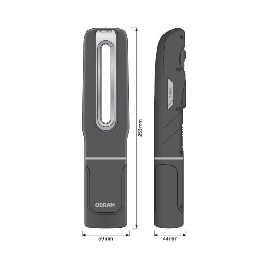 Osram - LED Stmívatelná nabíjecí svítilna LEDINSPECT MAX500 LED/16W/3,7V IP65