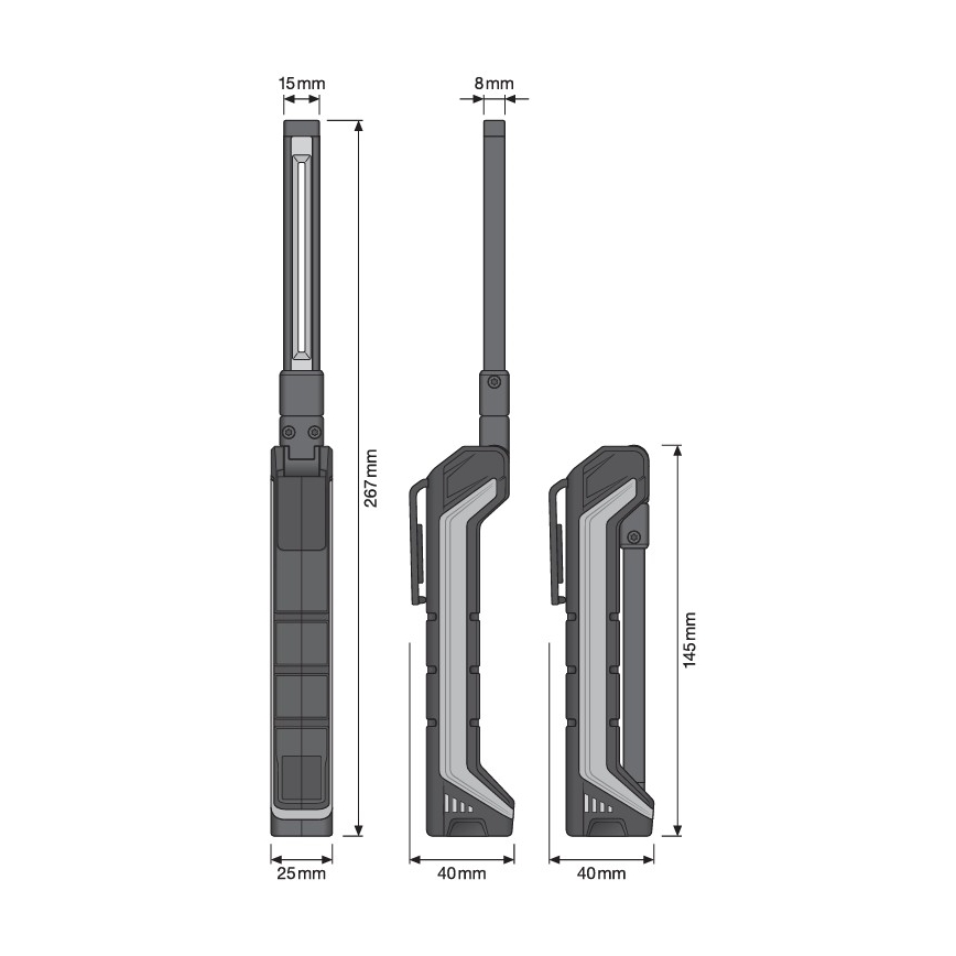 Osram - LED Stmívatelná nabíjecí svítilna LEDINSPECT POCKET200 LED/2W/3,7V IP54