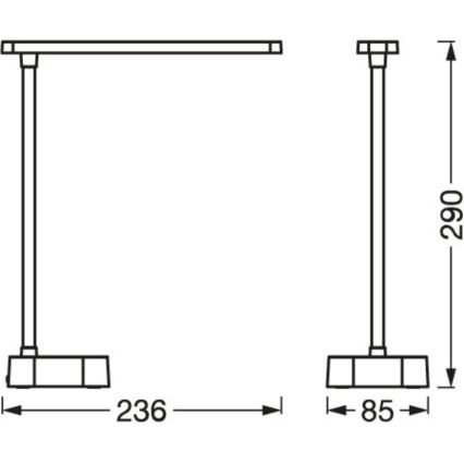 Osram - LED Stmívatelná dotyková stolní lampa PANAN LED/5,2W/5V 1200 mAh CRI 90