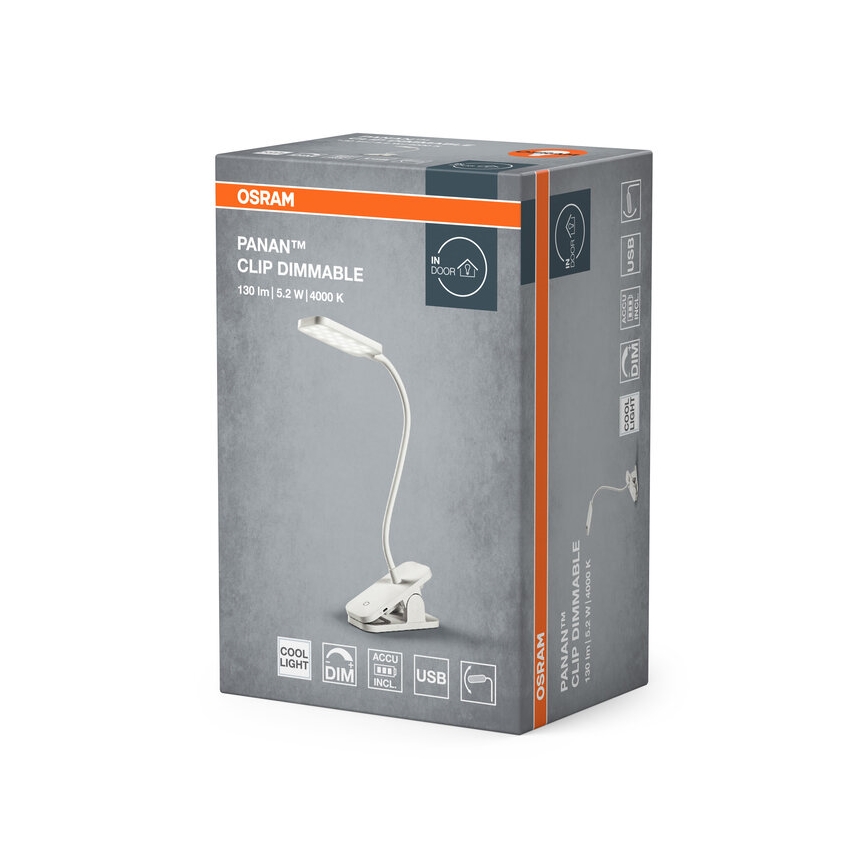 Osram - LED Stmívatelná dotyková stolní lampa PANAN LED/5,2W/5V 1200 mAh