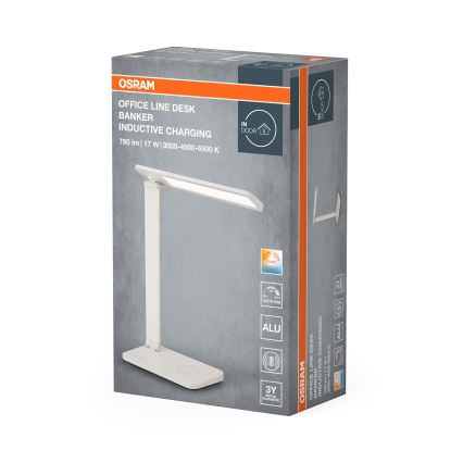 Osram - LED Stmívatelná stolní lampa OFFICE LINE LED/17W/230V 3000/4000/6500K bílá