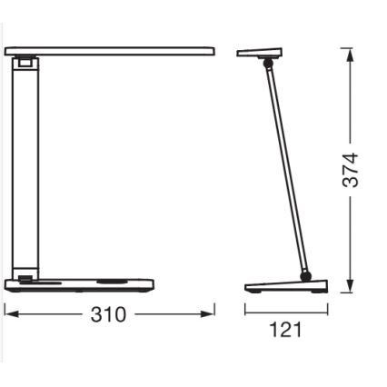 Osram - LED Stmívatelná stolní lampa OFFICE LINE LED/17W/230V 3000/4000/6500K bílá