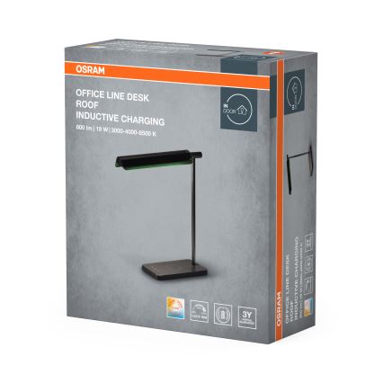 Osram - LED Stmívatelná stolní lampa OFFICE LINE LED/19W/230V 3000/4000/6500K černá