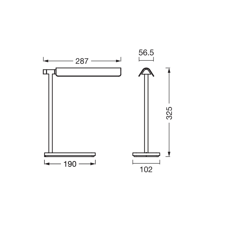 Osram - LED Stmívatelná stolní lampa OFFICE LINE LED/19W/230V 3000/4000/6500K černá