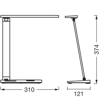 Osram - LED Stmívatelná stolní lampa OFFICE LINE LED/7W/230V 3000/4000/6500K černá
