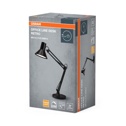Osram - LED Stmívatelná stolní lampa OFFICE LINE LED/9W/230V 3000K černá