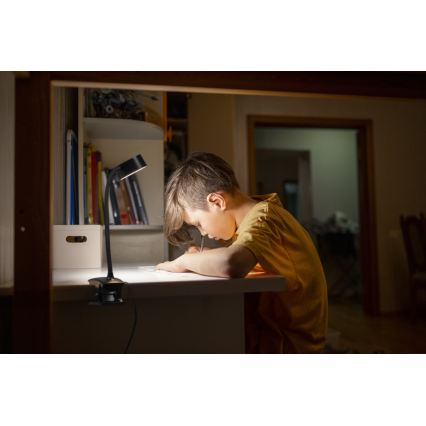 Osram - LED Stmívatelná stolní lampa s klipem OFFICE LINE LED/4,8W/230V 3000/4000/6500K černá