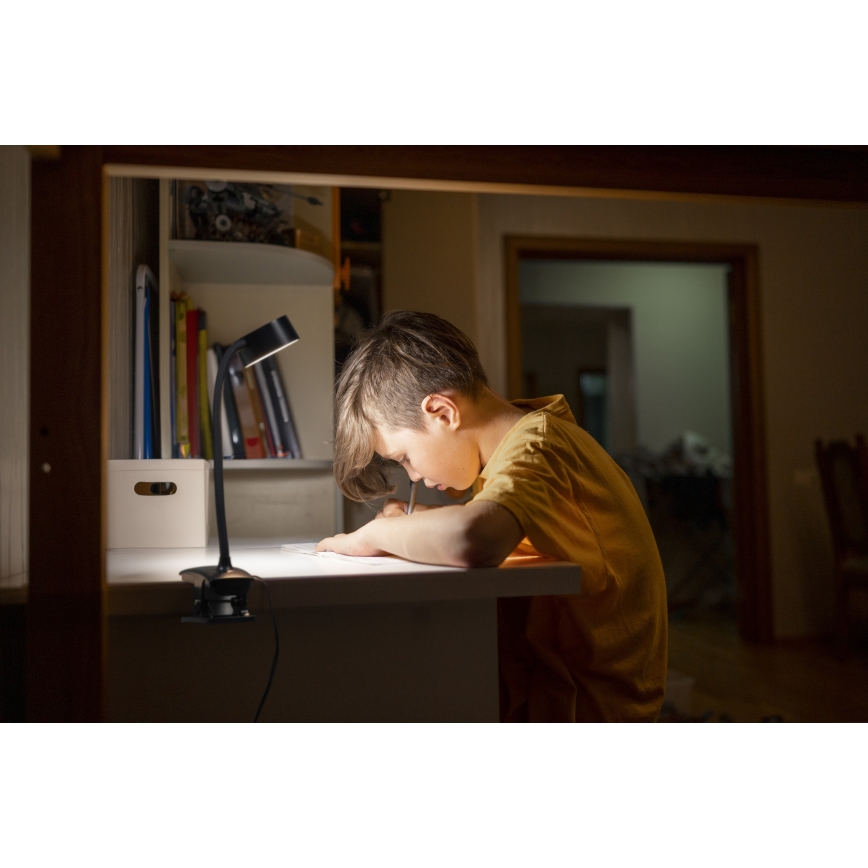 Osram - LED Stmívatelná stolní lampa s klipem OFFICE LINE LED/4,8W/230V 3000/4000/6500K černá