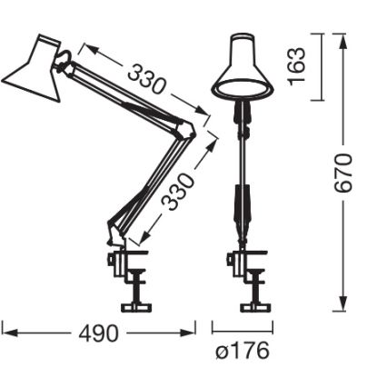 Osram - LED Stmívatelná stolní lampa s klipem OFFICE LINE LED/9W/230V 3000K bílá
