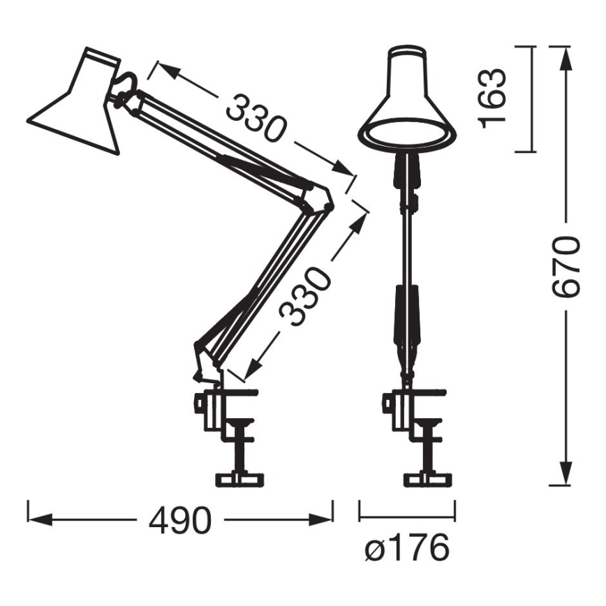 Osram - LED Stmívatelná stolní lampa s klipem OFFICE LINE LED/9W/230V 3000K černá