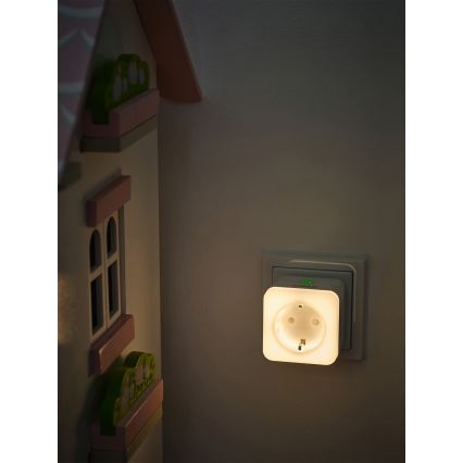 Osram - LED Stmívatelná zásuvka s osvětlením SCHUKO SMART+ NIGHTLIGHT 3680W/230V Wi-Fi