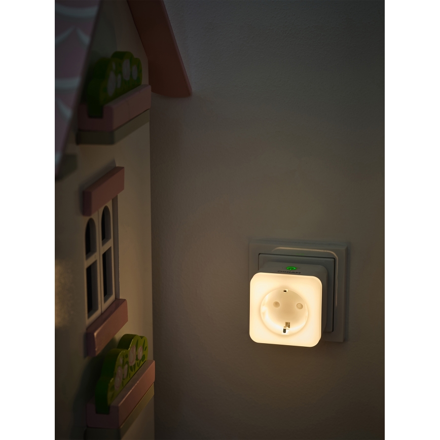 Osram - LED Stmívatelná zásuvka s osvětlením SCHUKO SMART+ NIGHTLIGHT 3680W/230V Wi-Fi