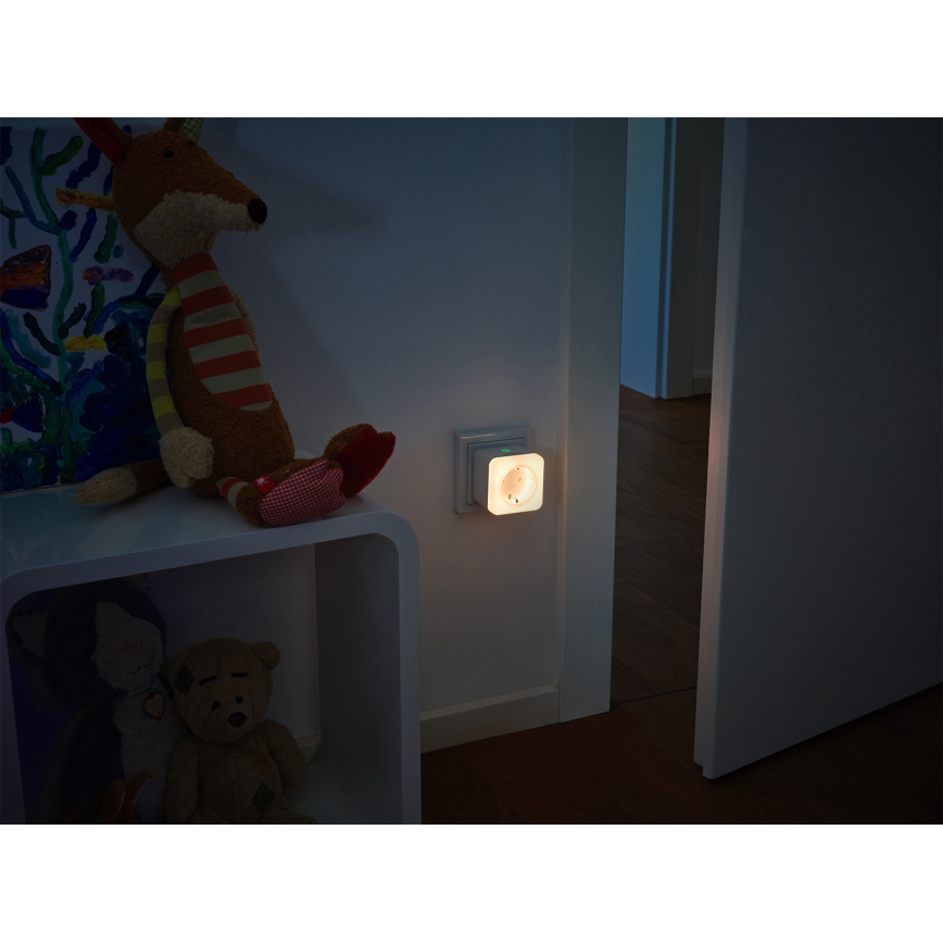 Osram - LED Stmívatelná zásuvka s osvětlením SCHUKO SMART+ NIGHTLIGHT 3680W/230V Wi-Fi