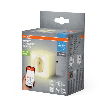 Osram - LED Stmívatelná zásuvka s osvětlením SCHUKO SMART+ NIGHTLIGHT 3680W/230V Wi-Fi
