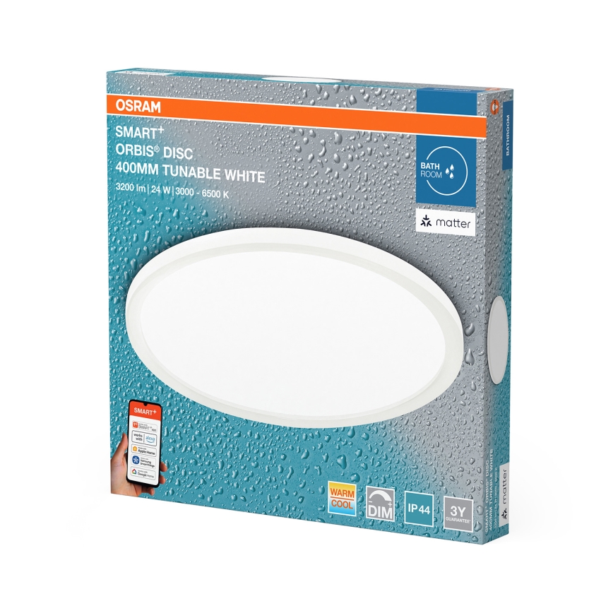 Osram - LED Stmívatelné koupelnové stropní svítidlo SMART+ DISC LED/24W/230V 3000-6500K IP44 Wi-Fi