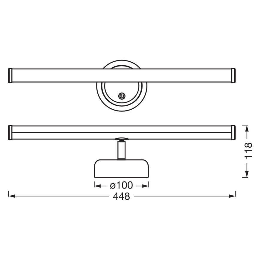 Osram - LED Stmívatelné nabíjecí dotykové nástěnné svítidlo NIGHTLUX LED/1,8W/5V černá