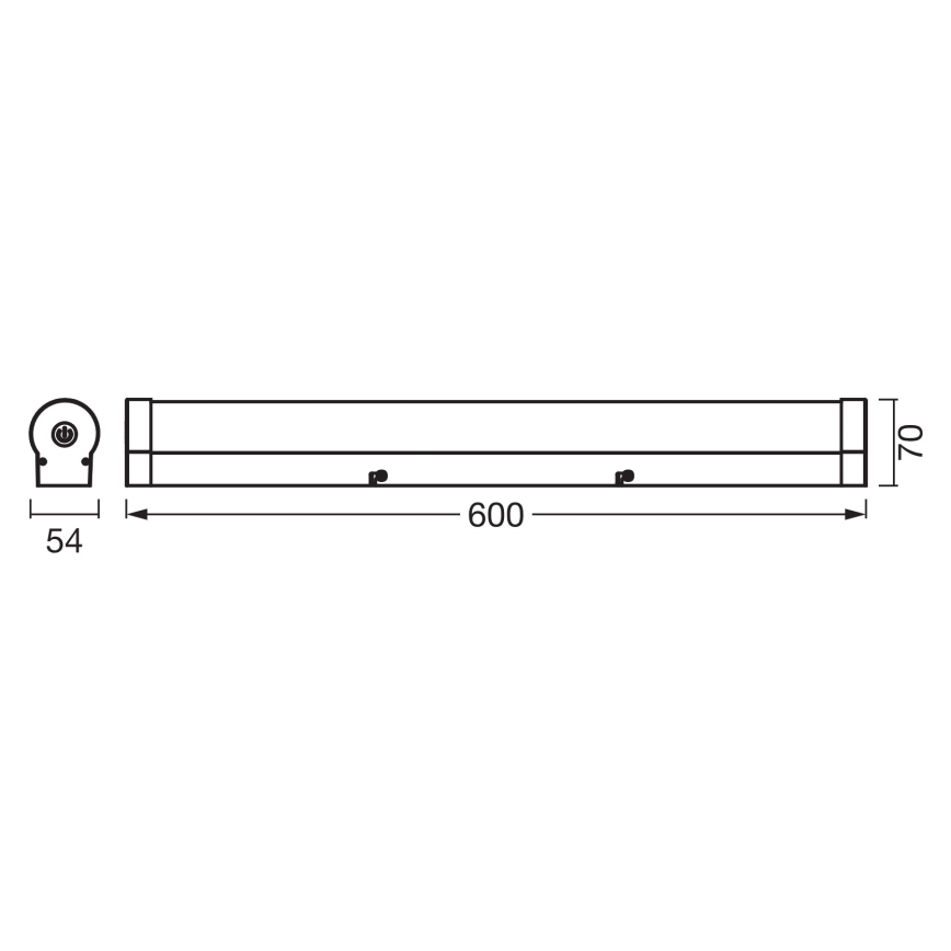 Osram - LED Stmívatelné osvětlení zrcadla ORBIS TUBE LED/12W/230V 60 cm IP44 lesklý chrom