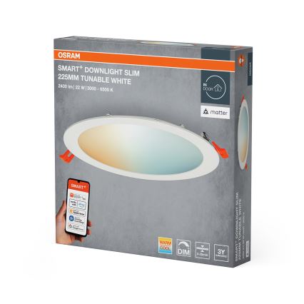 Osram - LED Stmívatelné podhledové svítidlo SMART+ DOWNLIGHT LED/22W/230V 3000-6500K Wi-Fi