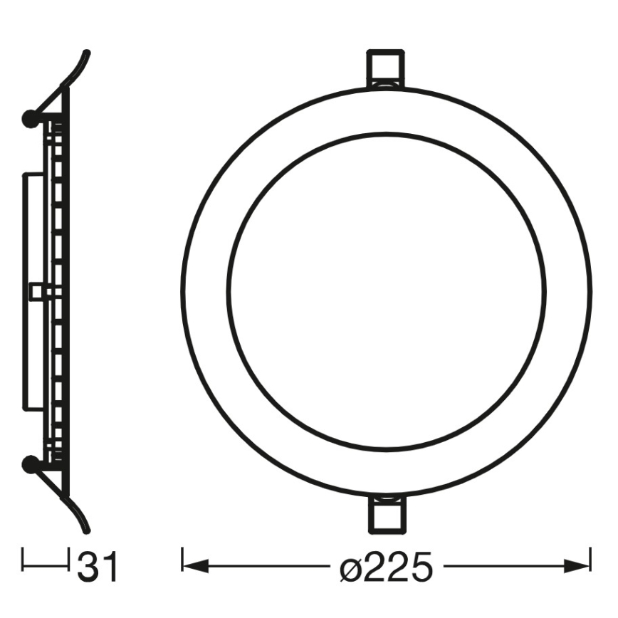 Osram - LED Stmívatelné podhledové svítidlo SMART+ DOWNLIGHT LED/22W/230V 3000-6500K Wi-Fi