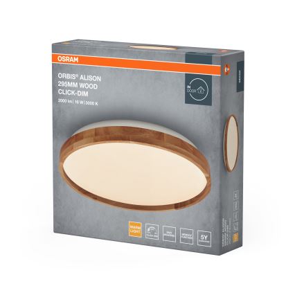 Osram - LED Stmívatelné stropní svítidlo ORBIS ALISON LED/16W/230V pr. 29,5 cm béžová