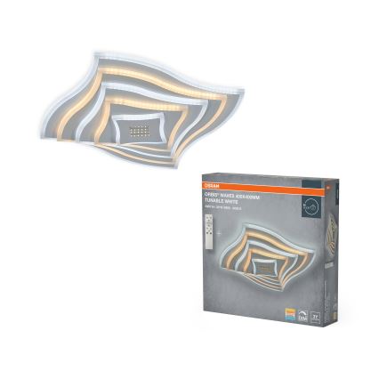 Osram - LED Stmívatelné stropní svítidlo ORBIS WAVES LED/30W/230V 2600-6000K 40x40 cm bílá + dálkové ovládání