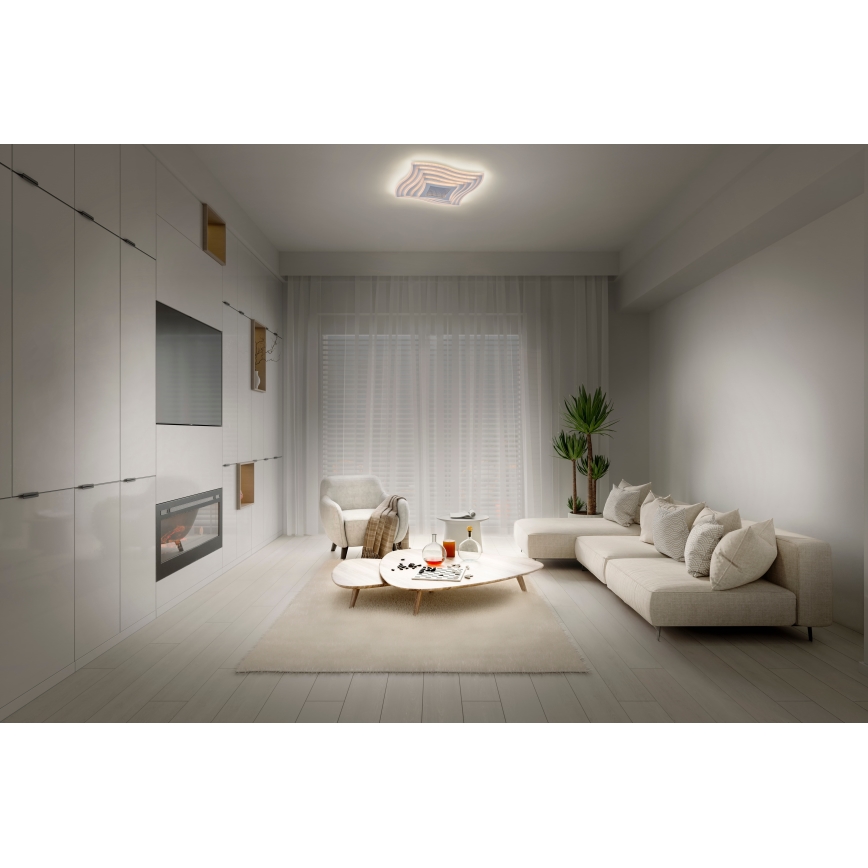 Osram - LED Stmívatelné stropní svítidlo ORBIS WAVES LED/43W/230V 2600-6000K 48x48 cm bílá + dálkové ovládání