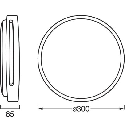 Osram - LED Stmívatelné stropní svítidlo ORBIS WOODBURRY LED/16W/230V pr. 30 cm