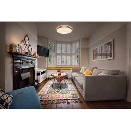 Osram - LED Stmívatelné stropní svítidlo ORBIS WOODBURRY LED/24W/230V pr. 39 cm béžová