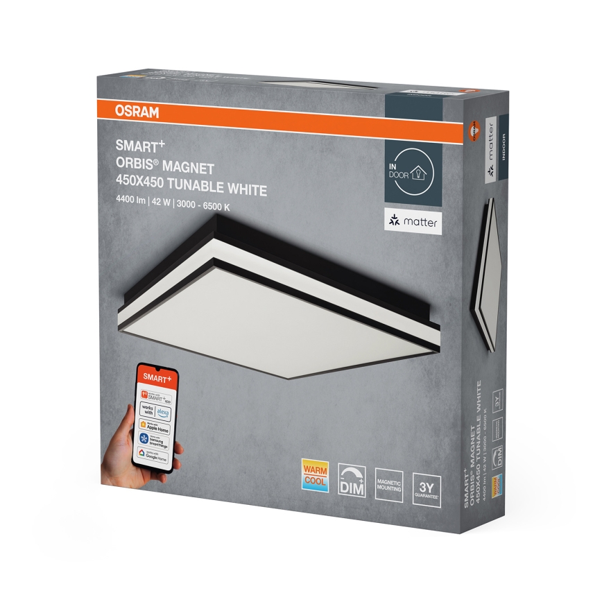 Osram - LED Stmívatelné stropní svítidlo SMART+ MAGNET LED/42W/230V 45x45 cm 3000-6500K Wi-Fi